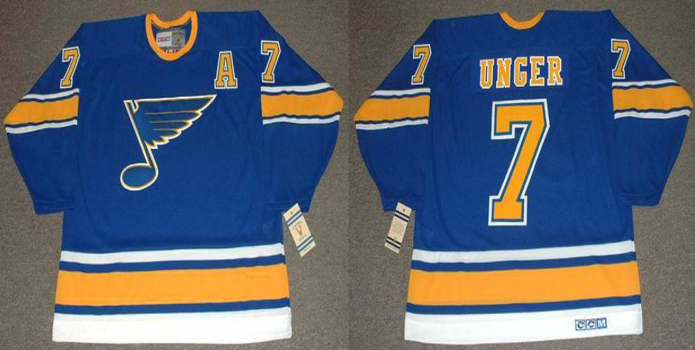 2019 Men St.Louis Blues #7 Unger blue CCM NHL jerseys